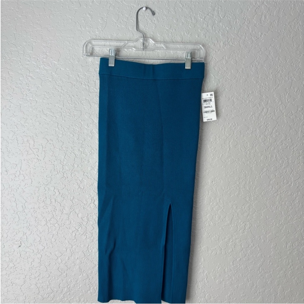 NWT: Bar Ill Midi Pencil Skirt in Blue, size S